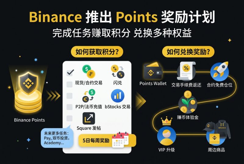 Binance 推出 Binance Points 奖励计划，完成任务可赚取积分兑换多种权益-指挥使社区 - 真实线索、热点议题与深度观察