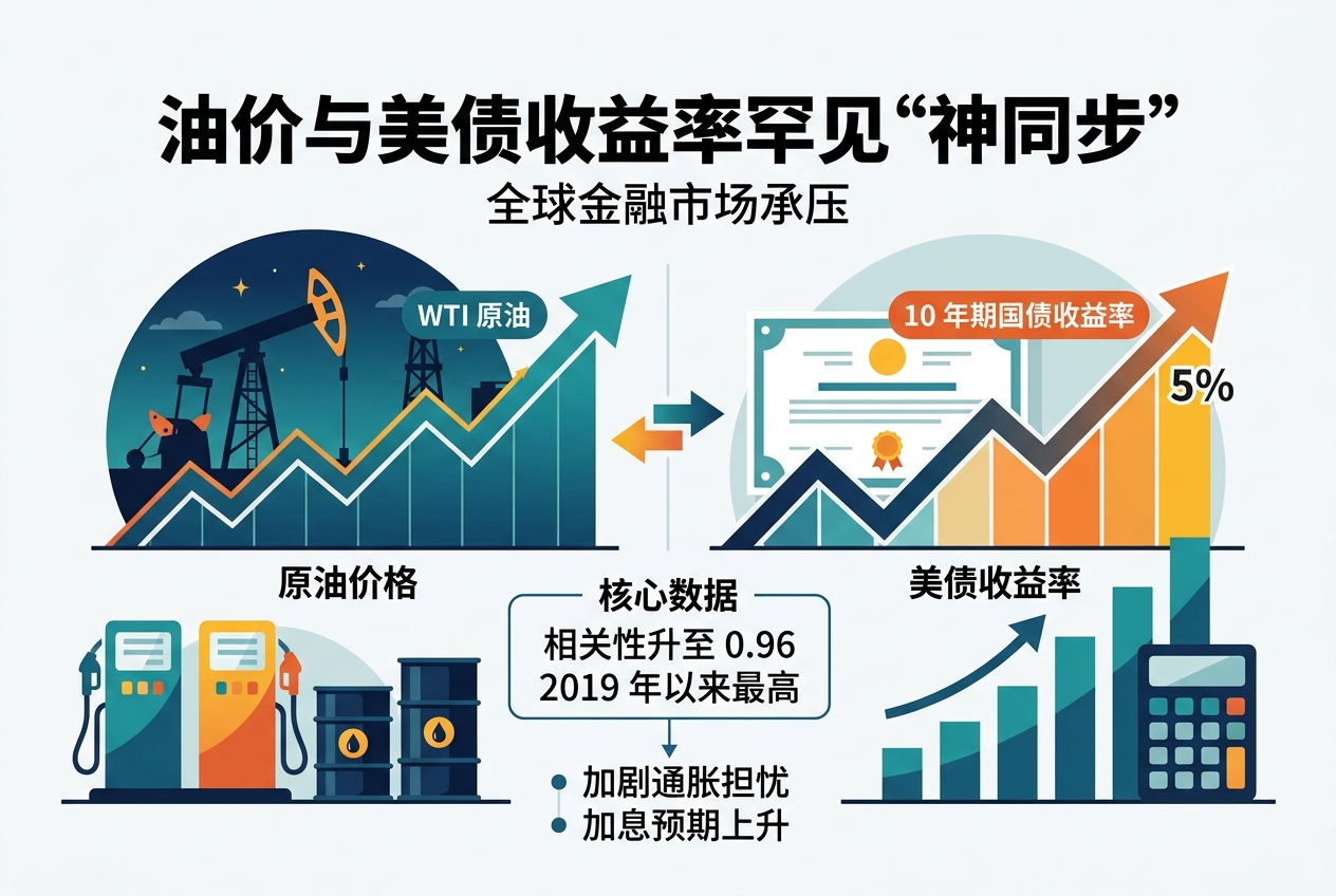 油价与美债收益率罕见“神同步”，全球金融市场承压