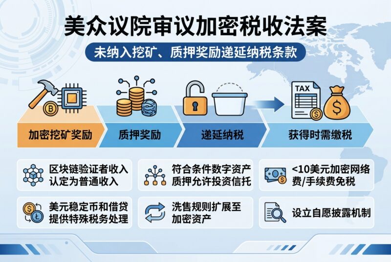 美众议院加密税收法案未纳入挖矿、质押奖励递延纳税条款-指挥使社区 - 真实线索、热点议题与深度观察