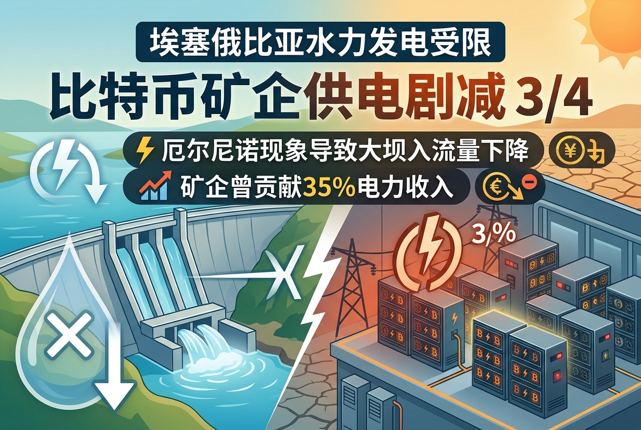 埃塞俄比亚削减比特币矿企四分之三供电量