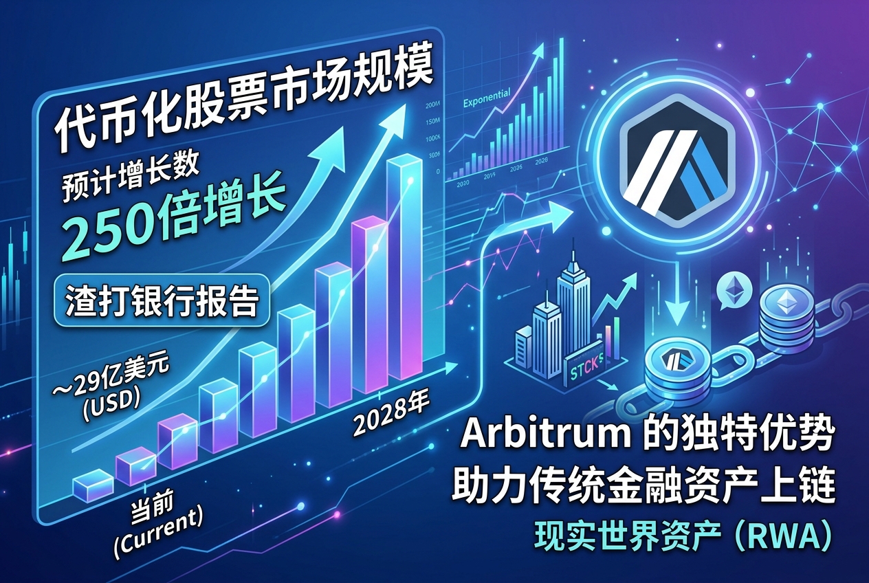 渣打:代币化股票市场规模预计到2028年增长250倍,Arbitrum具备独特优势