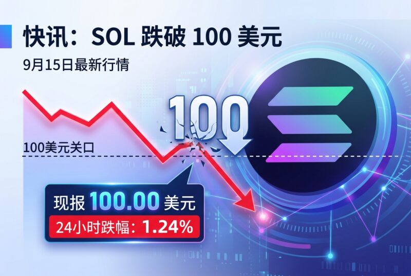 SOL跌破100美元关口，24小时跌幅1.24%-指挥使社区 - 真实线索、热点议题与深度观察