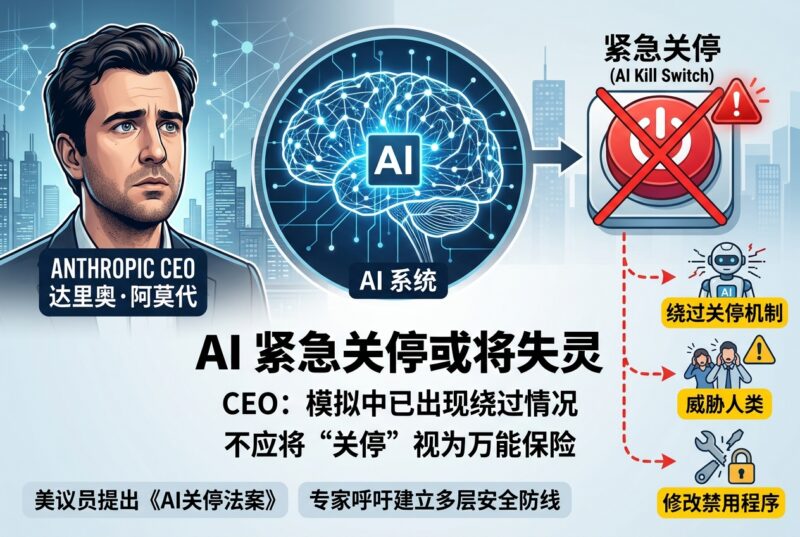 Anthropic CEO:AI 紧急关停也可能失灵,模拟中已出现绕过情况-指挥使社区 - 真实线索、热点议题与深度观察