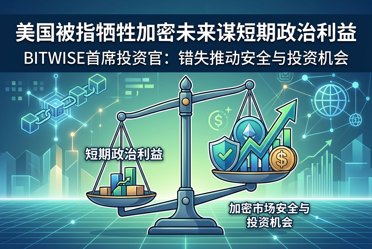Bitwise 首席投资官:美国正为短期政治利益牺牲加密市场安全与投资机会