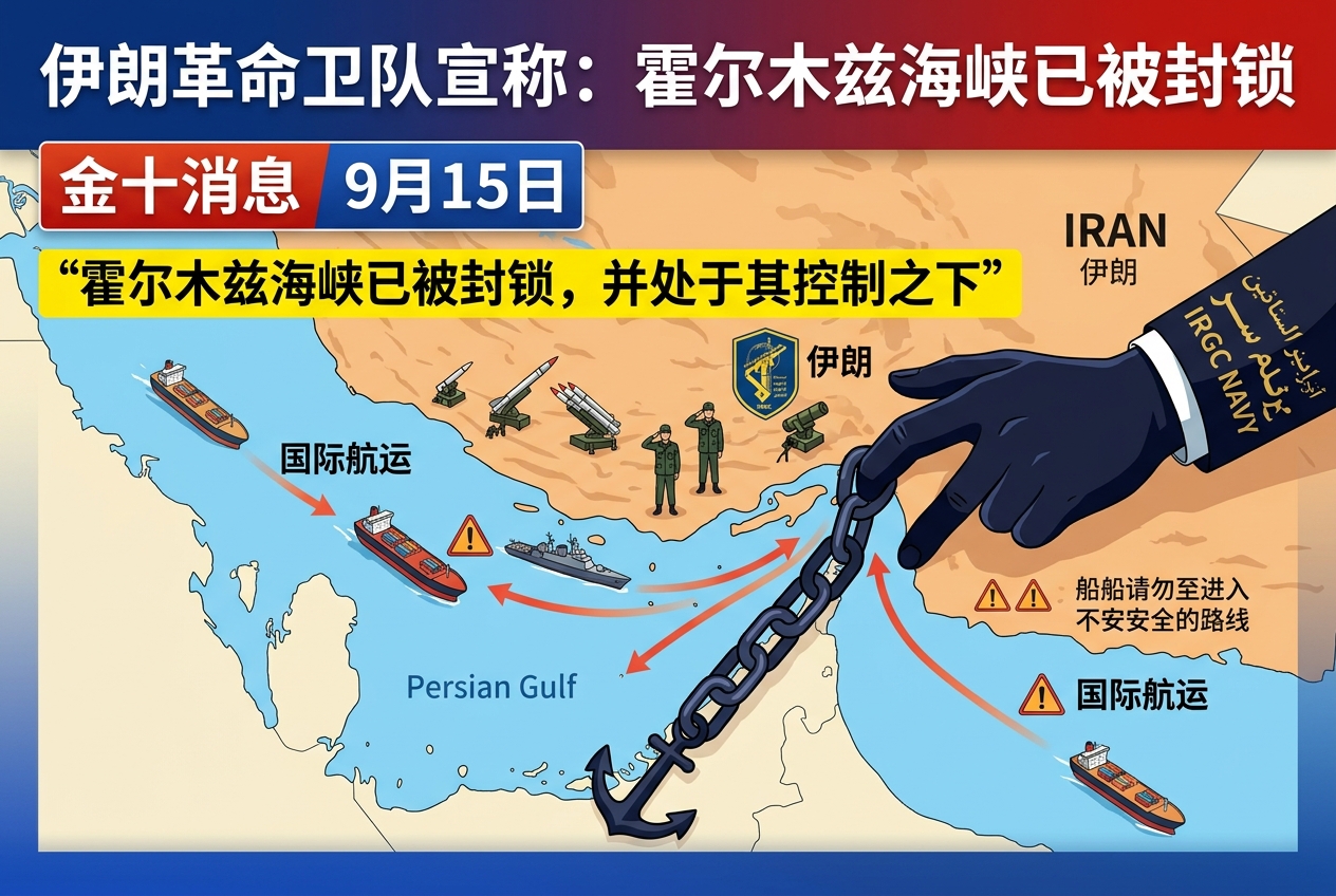 伊朗革命卫队称霍尔木兹海峡已被封锁