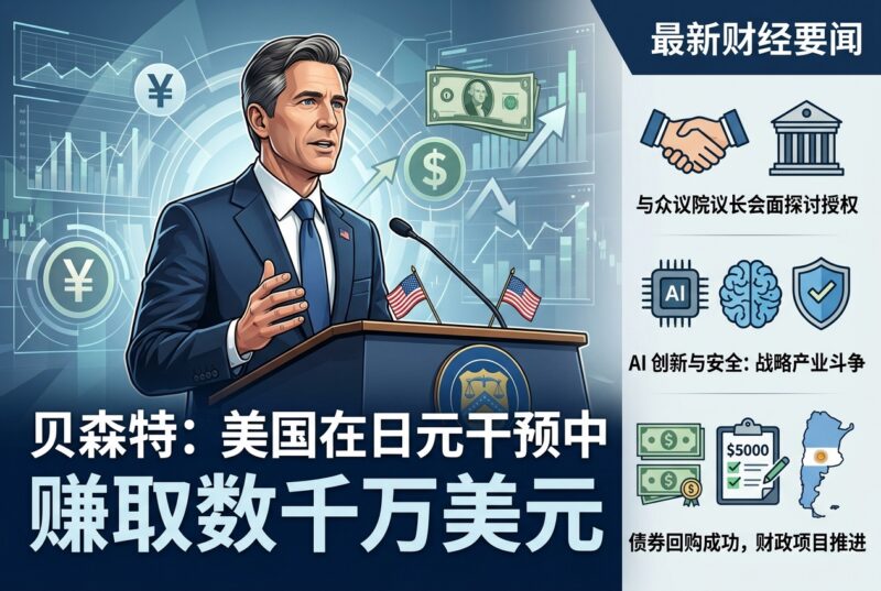 贝森特:美国在日元干预中赚取了数千万美元-指挥使社区 - 真实线索、热点议题与深度观察