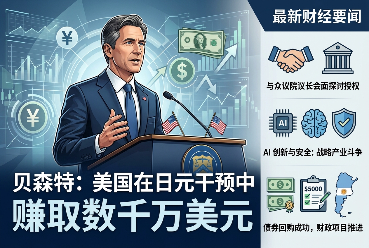 贝森特:美国在日元干预中赚取了数千万美元