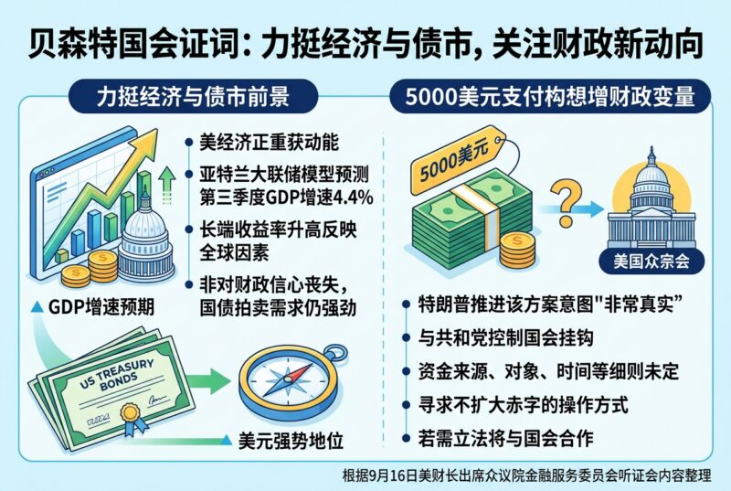 贝森特国会证词:力挺债市与经济前景,5000 美元支付构想再添财政变量-指挥使社区 - 真实线索、热点议题与深度观察