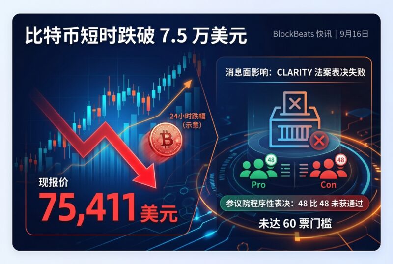 比特币短时跌破 7.5 万美元-指挥使社区 - 真实线索、热点议题与深度观察