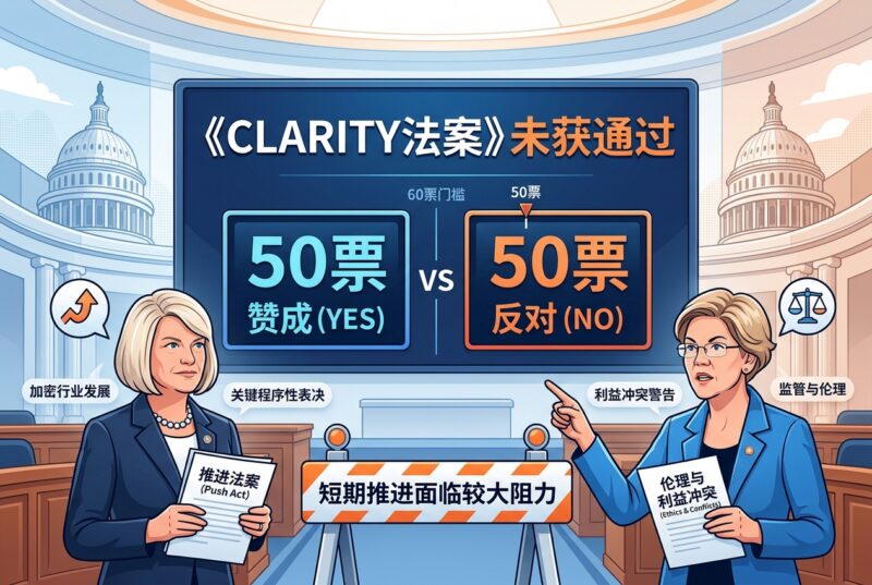 《CLARITY法案》未获通过,短期内推进仍面临较大阻力-指挥使社区 - 真实线索、热点议题与深度观察