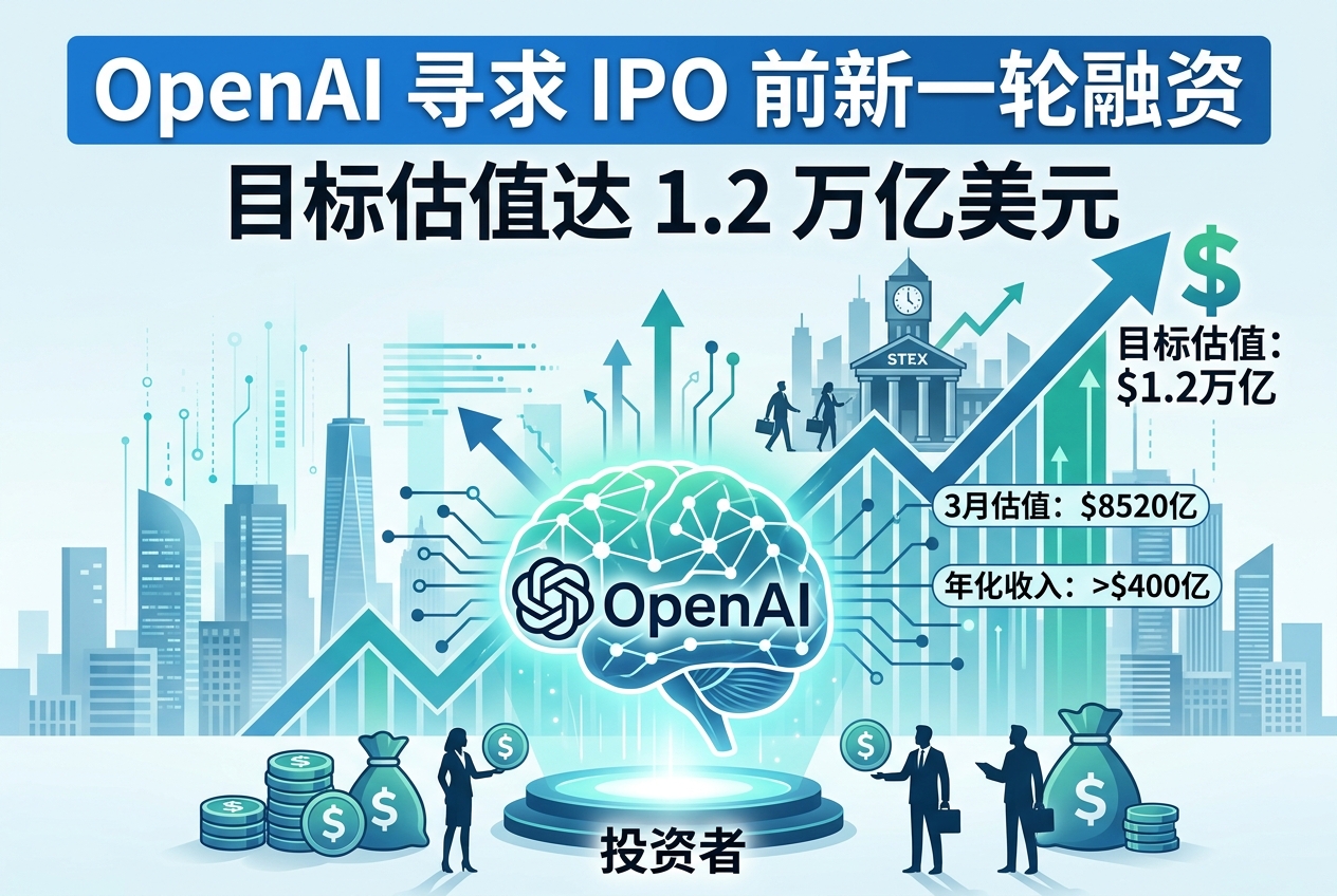 OpenAI寻求IPO前新一轮融资,目标估值达1.2万亿美元