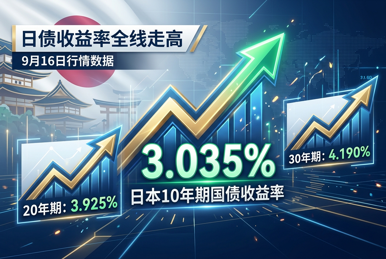 日债收益率全线走高,10年期国债收益率升至3.035%