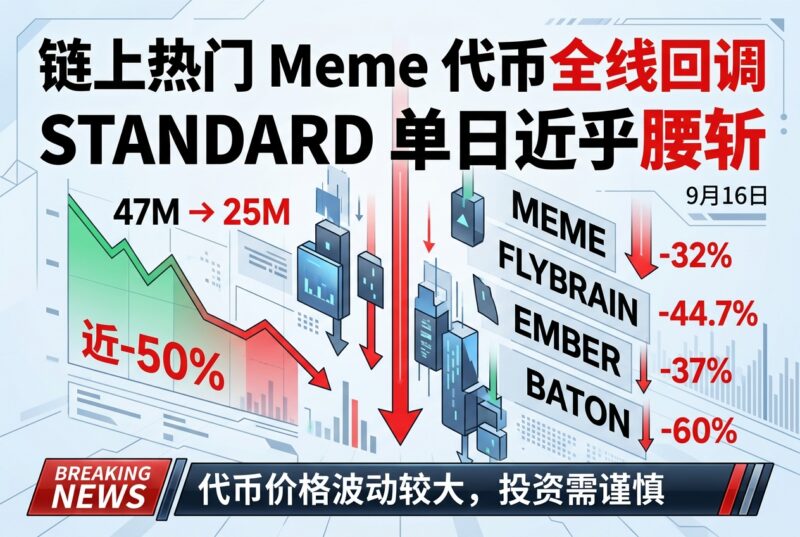链上热门 Meme 代币全线回调,STANDARD 单日近乎腰斩-指挥使社区 - 真实线索、热点议题与深度观察