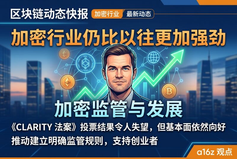 a16z 合伙人：对《CLARITY 法案》投票结果感到失望，但加密行业仍比以往更加强劲-指挥使社区 - 真实线索、热点议题与深度观察