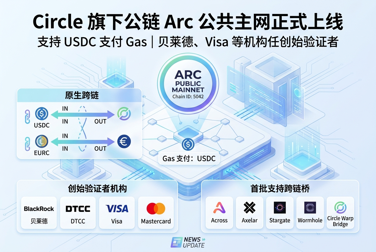 Circle 旗下公链 Arc 公共主网已上线并开放跨链