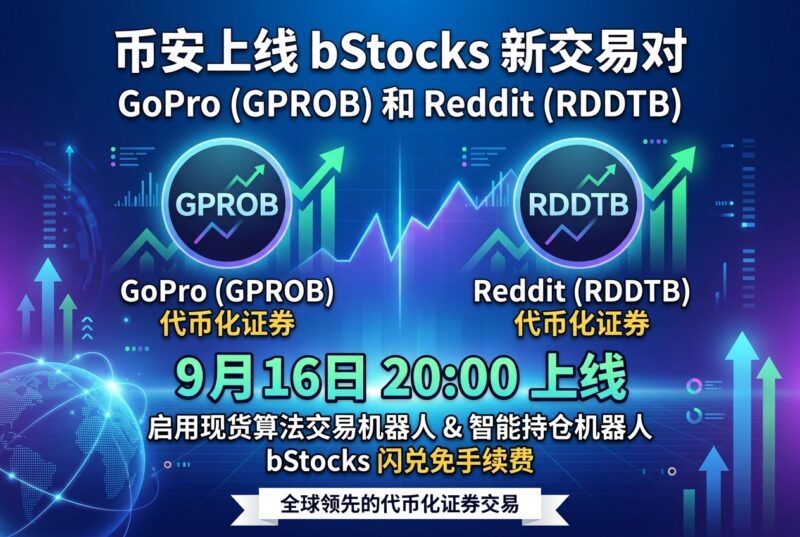 Binance 将上线 GoPro(GPROB)和 Reddit(RDDTB)bStocks 交易对-指挥使社区 - 真实线索、热点议题与深度观察