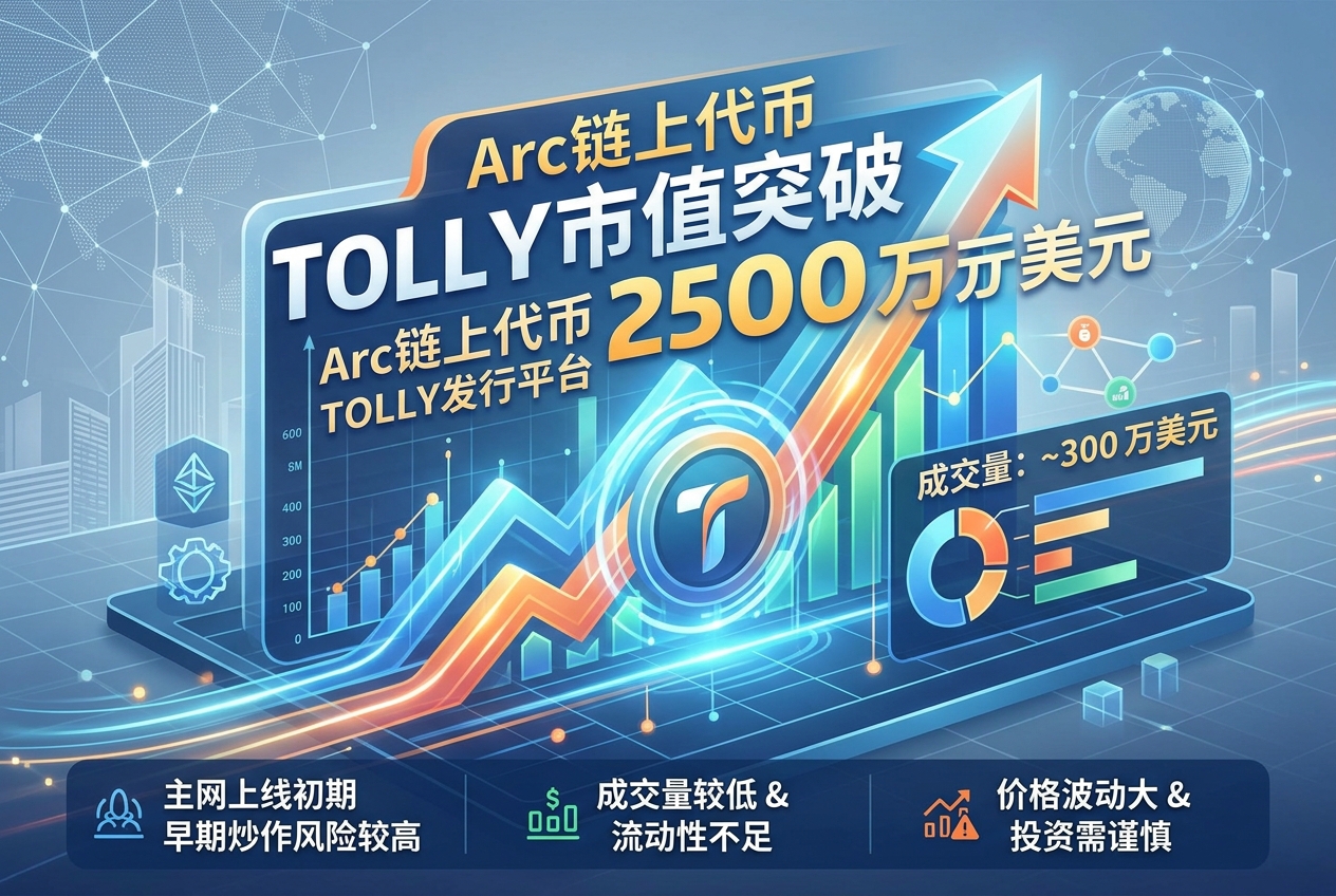 Arc 链上代币 TOLLY 市值突破 2500 万美元