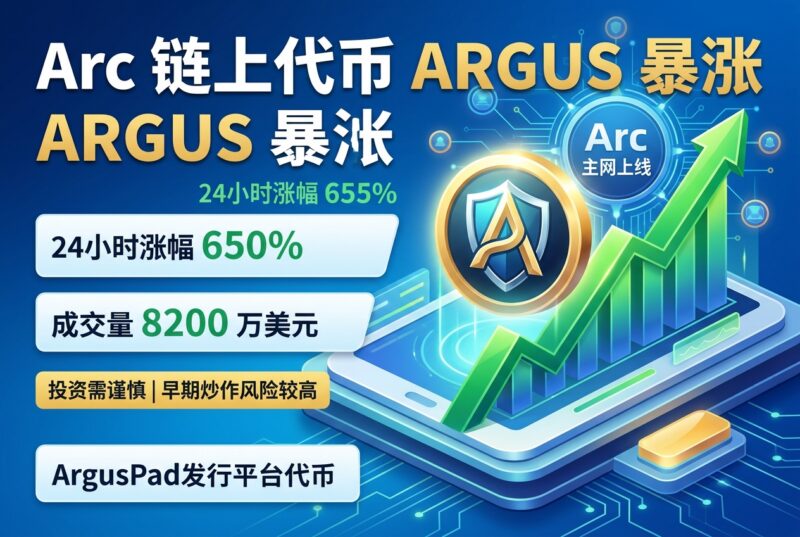 Arc 链上代币 ARGUS 市值突破 2500 万美元，24 小时涨幅 655%-指挥使社区 - 真实线索、热点议题与深度观察