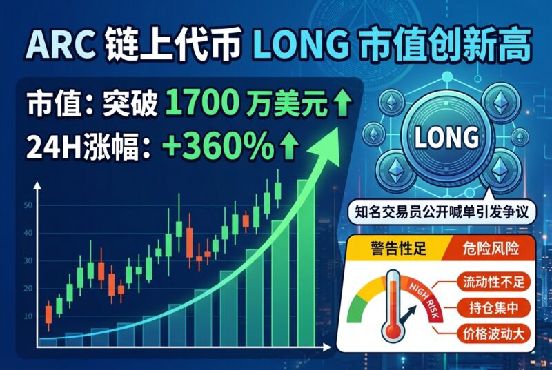 Arc 链上代币 LONG 市值突破 1700 万美元,24 小时涨幅 360%-指挥使社区 - 真实线索、热点议题与深度观察