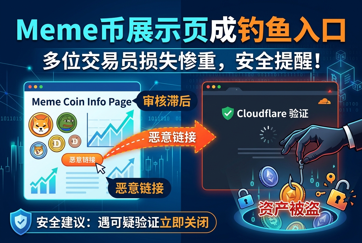 钓鱼网站借助 Meme 币展示页引流,多位交易员遭受重大损失