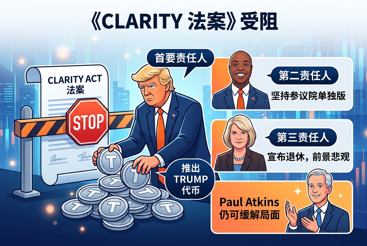 观点:特朗普是《CLARITY 法案》受阻的首要责任人