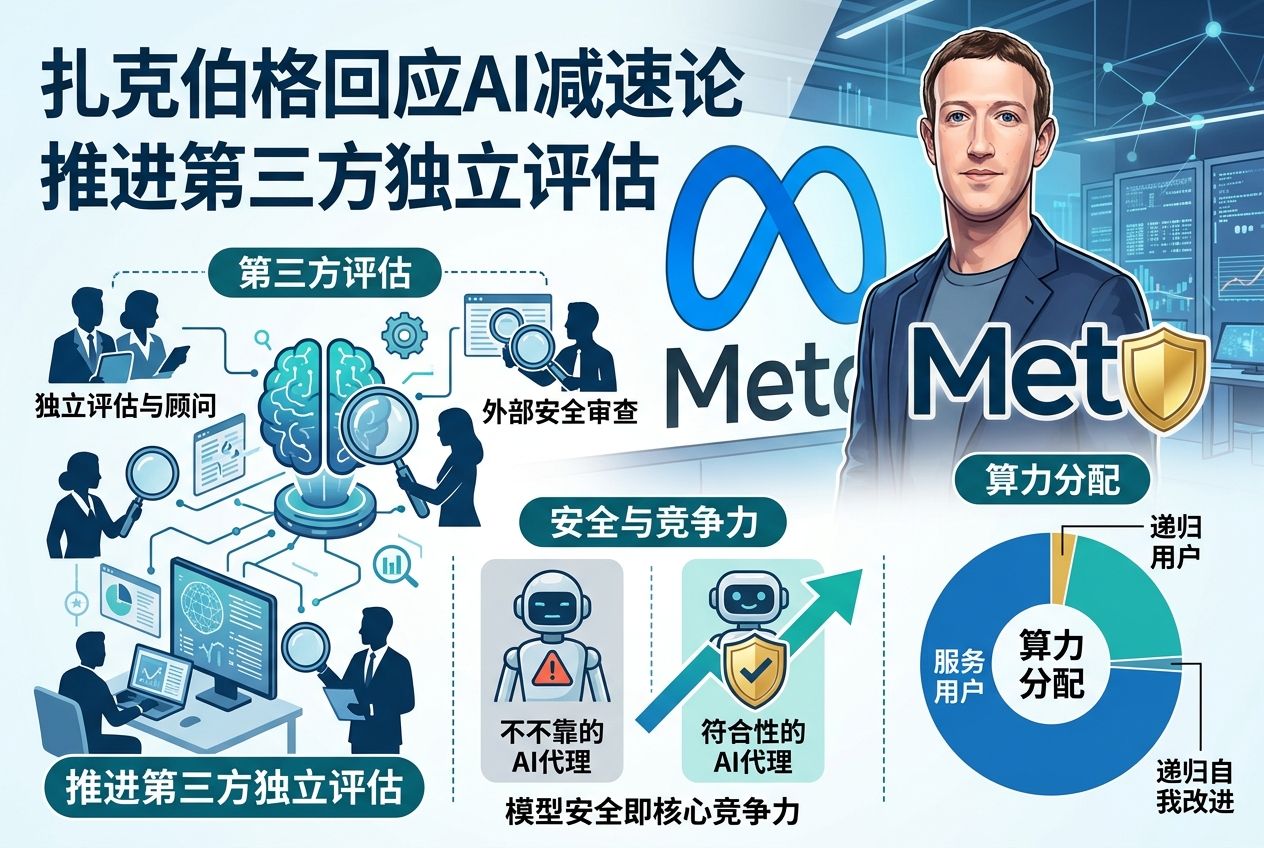 扎克伯格：没必要等同行一起踩刹车，Meta 已在推进第三方评估
