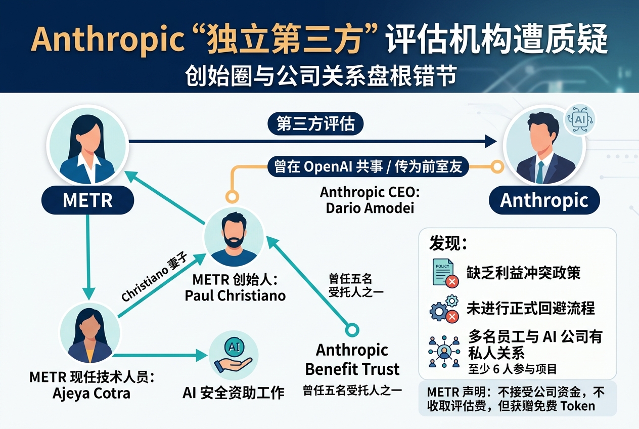 Anthropic 推崇的“独立第三方”评估机构遭质疑:创始圈与公司关系盘根错节