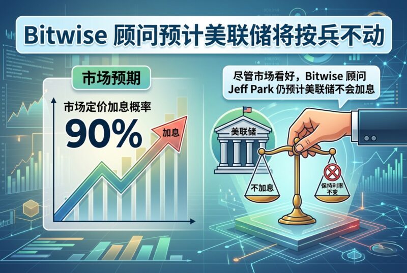 Bitwise 顾问:尽管市场定价加息概率达 90%,仍预计美联储按兵不动-指挥使社区 - 真实线索、热点议题与深度观察