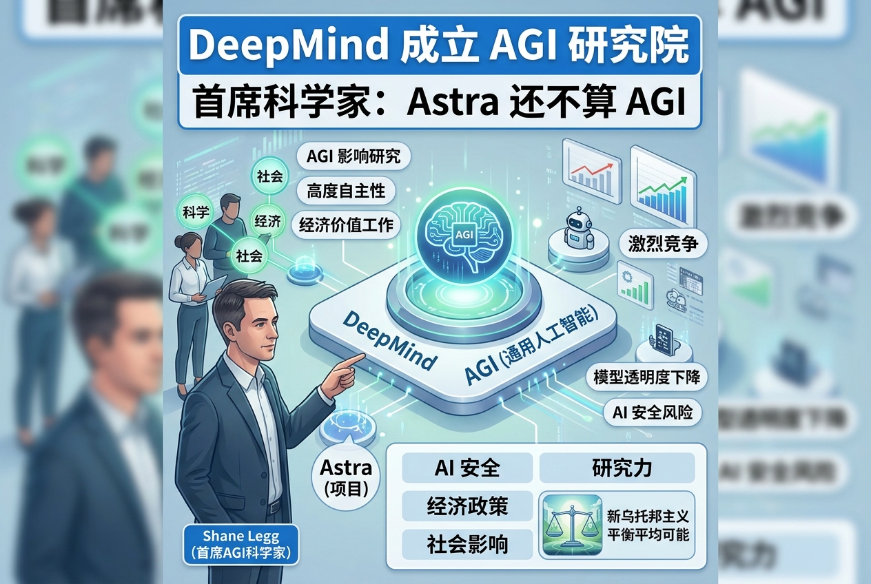 DeepMind 成立 AGI 研究院,首席 AGI 科学家称 Astra 还不算 AGI