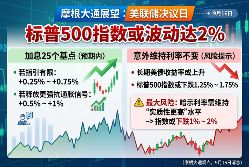 摩根大通展望美联储决议日:标普500指数或波动2%-指挥使社区 - 真实线索、热点议题与深度观察