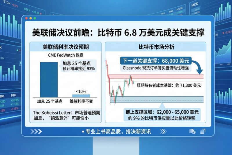 分析:美联储“鸽派意外”可能性不大,比特币支撑位在 6.8 万美元-指挥使社区 - 真实线索、热点议题与深度观察