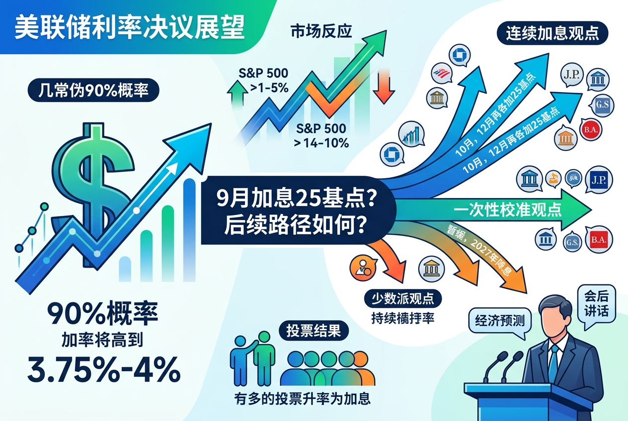 美联储利率决议展望:华尔街普遍预计加息25个基点,分歧集中于后续路径