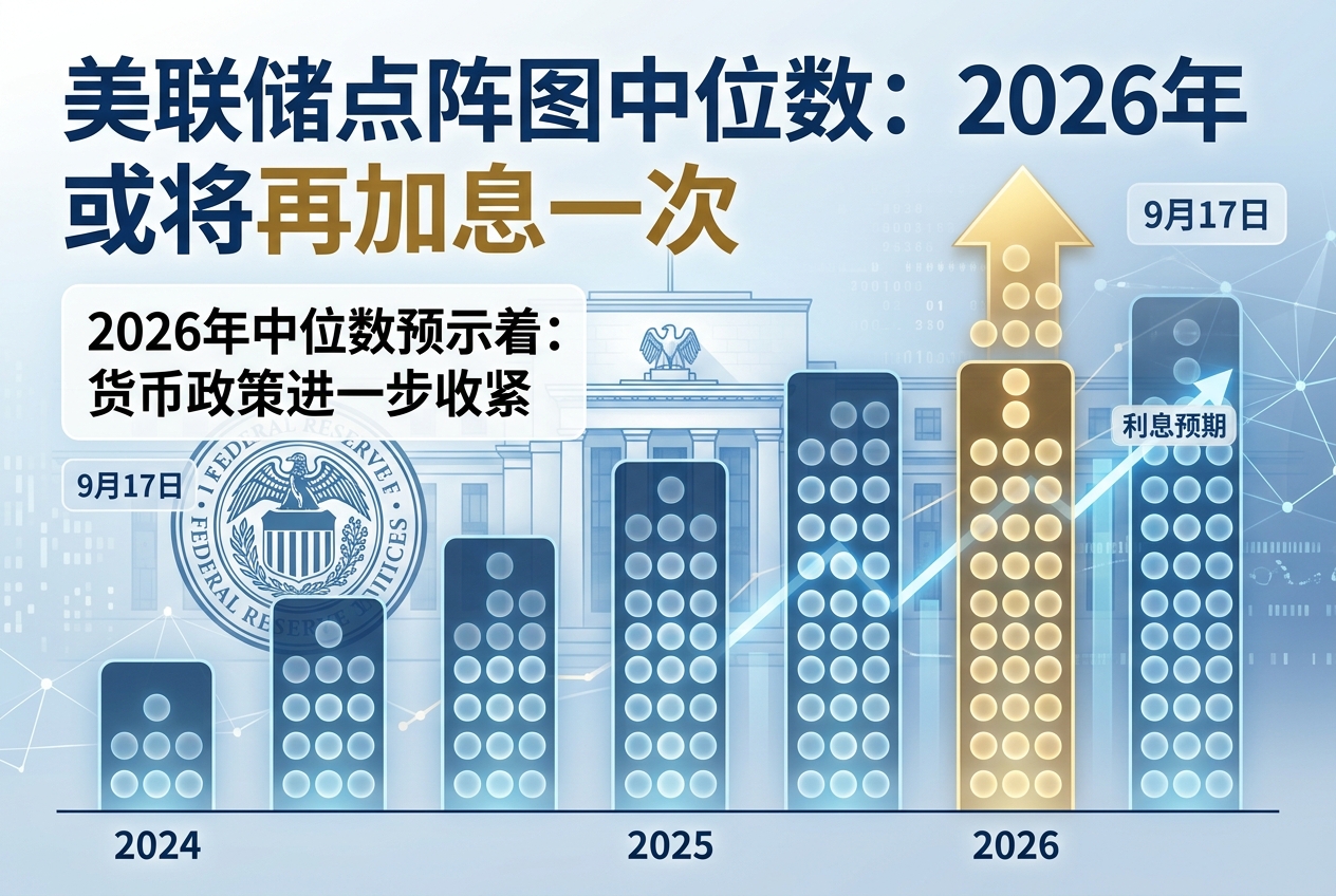 美联储点阵图：2026年或再加息一次