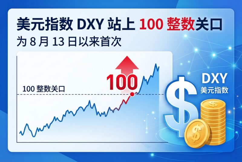 美元指数 DXY 站上 100 整数关口，为 8 月 13 日以来首次-指挥使社区 - 真实线索、热点议题与深度观察