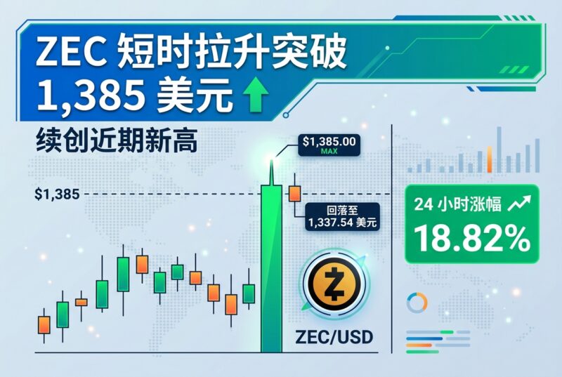 ZEC 短时拉升突破 1,385 美元,续创近期新高-指挥使社区 - 真实线索、热点议题与深度观察