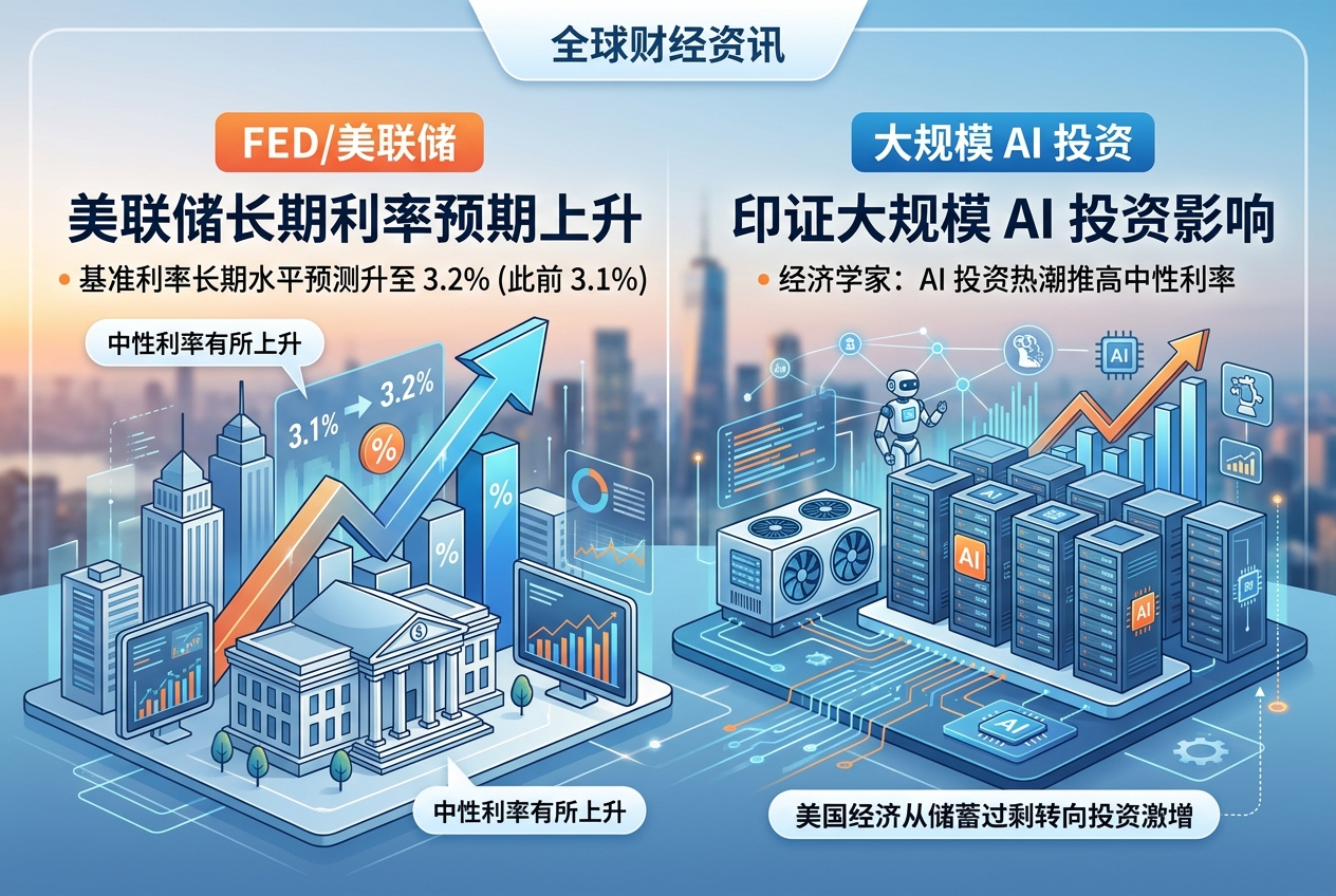 分析师:美联储长期利率预期上升,印证大规模 AI 投资的影响