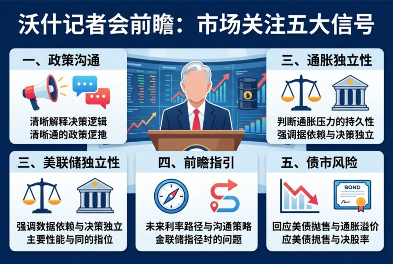 沃什记者会前瞻:市场关注五大信号-指挥使社区 - 真实线索、热点议题与深度观察