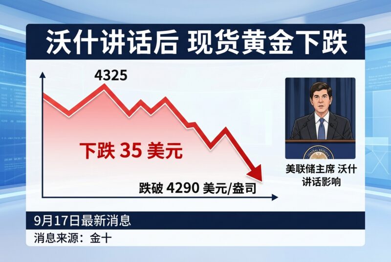 沃什讲话后，现货黄金下跌 35 美元-指挥使社区 - 真实线索、热点议题与深度观察