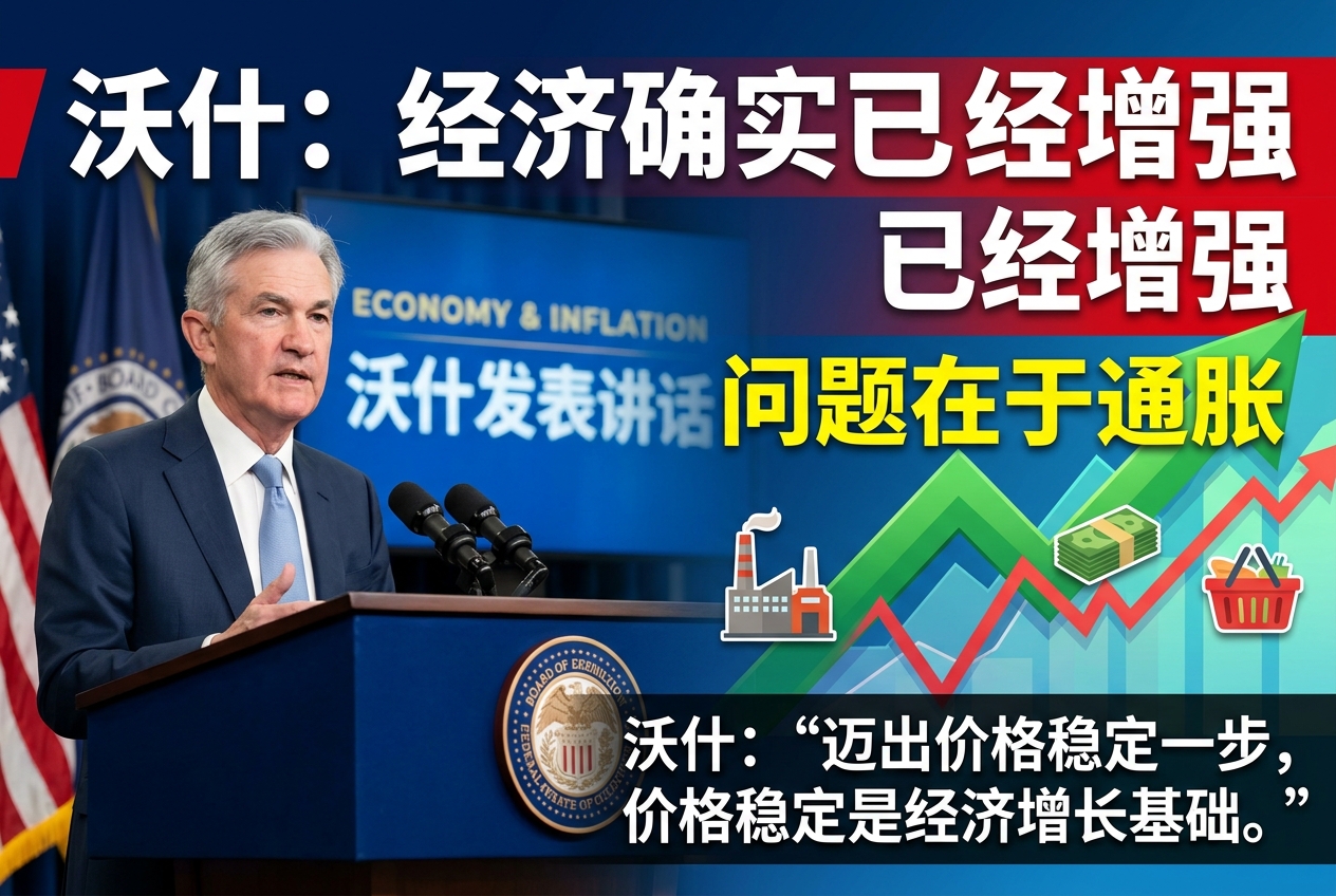 沃什:经济确实已经增强,问题在于通胀