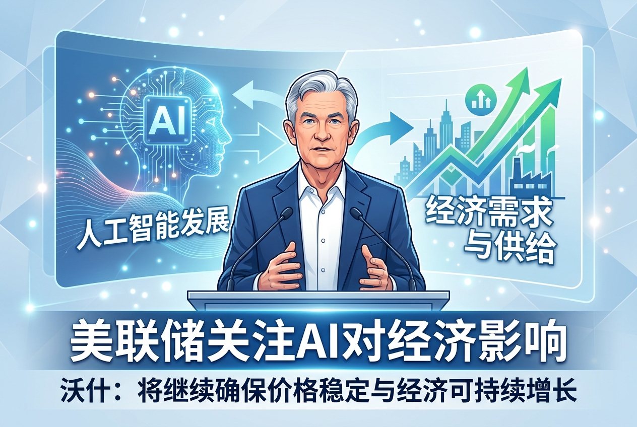 沃什:美联储高度关注人工智能发展及其对经济需求与供给的影响