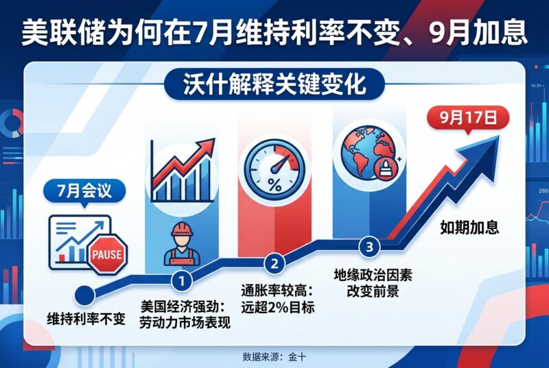 沃什解释:美联储为何在7月维持利率不变、9月加息-指挥使社区 - 真实线索、热点议题与深度观察