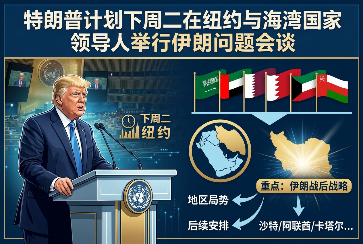 特朗普计划下周二在纽约与海湾国家领导人举行伊朗问题会谈