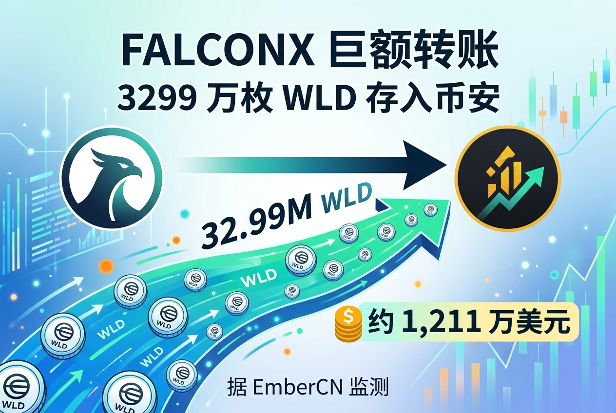 FalconX 将 3299 万枚 WLD 存入 Binance,价值约 1211 万美元