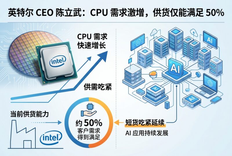 英特尔陈立武：公司目前只能满足客户约 50% 的 CPU 需求-指挥使社区 - 真实线索、热点议题与深度观察