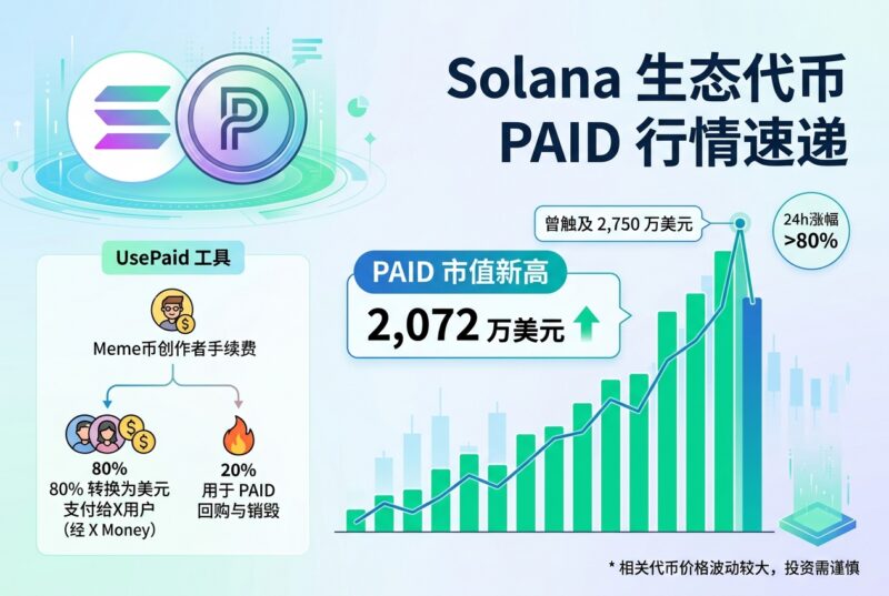 Solana 生态代币 PAID 市值续创新高,现报 2,072 万美元-指挥使社区 - 真实线索、热点议题与深度观察